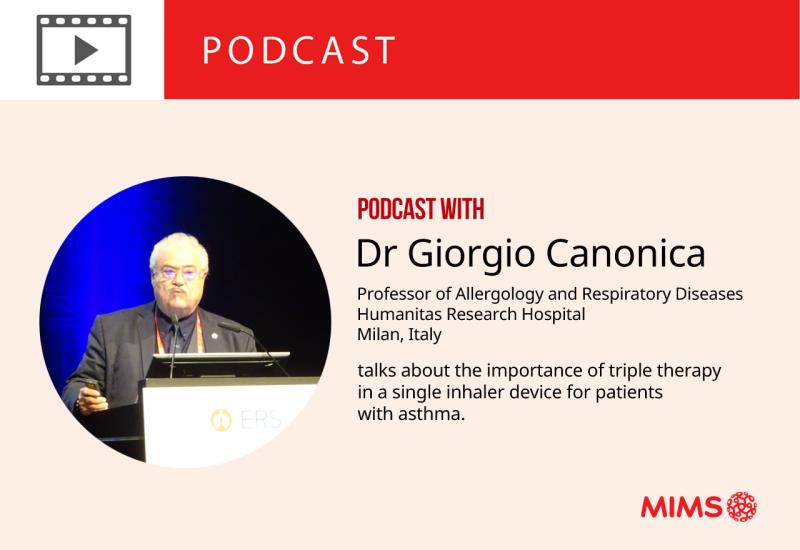 Prof Giorgio Walter Canonica talks about the importance of triple therapy in a single inhaler device for patients with asthma